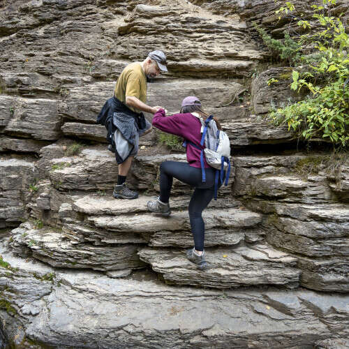 Hikers in Spearfish Canyon