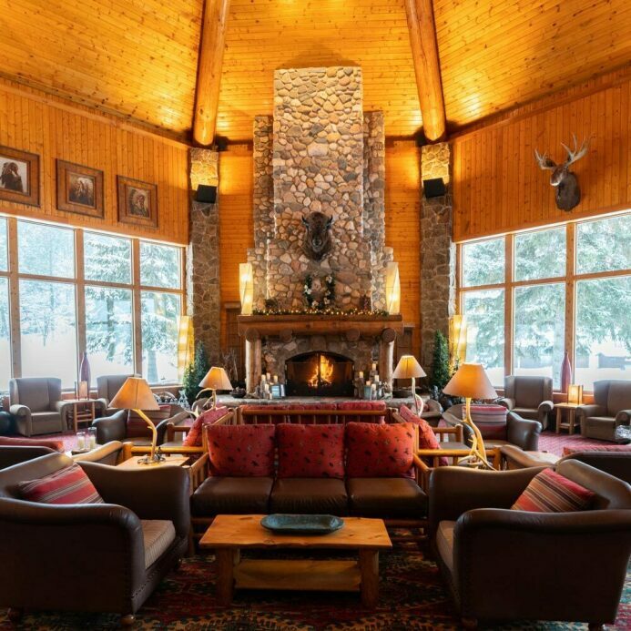 Spearfish Canyon Lodge's Great Room with 40-foot Fireplace