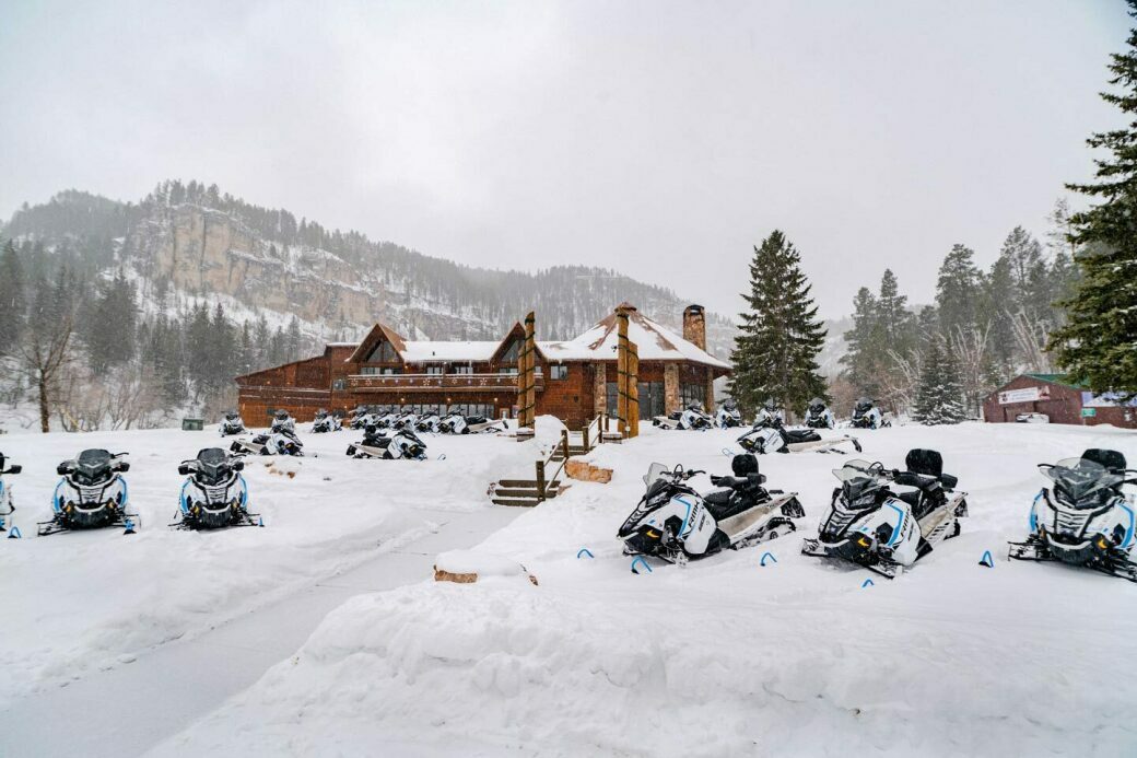 Spearfish Canyon Lodge Polaris snowmobile rental fleet