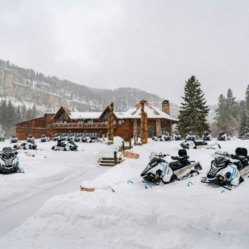 Spearfish Canyon Lodge Polaris snowmobile rental fleet