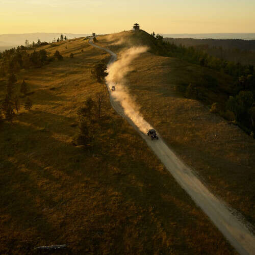 UTVs on Forest Service Road from Cement Ridge