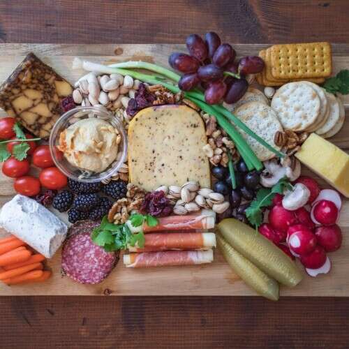Creative meat and cheese board 