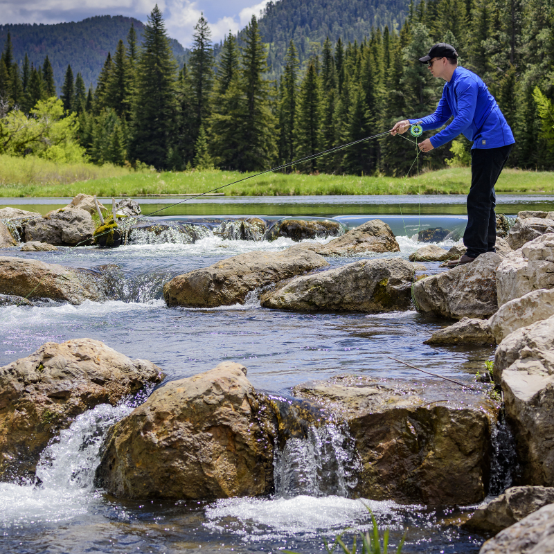 Man Fly Fishing in Spearfish Canyon
