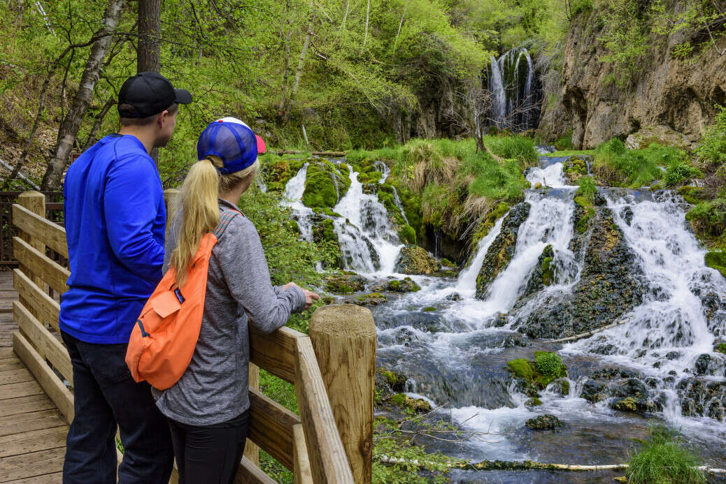 Couple enjoying Roughlock Falls