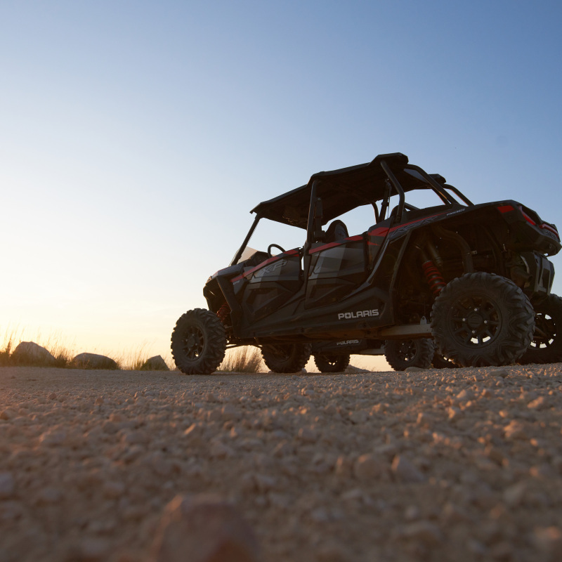 Polaris UTV in sunset