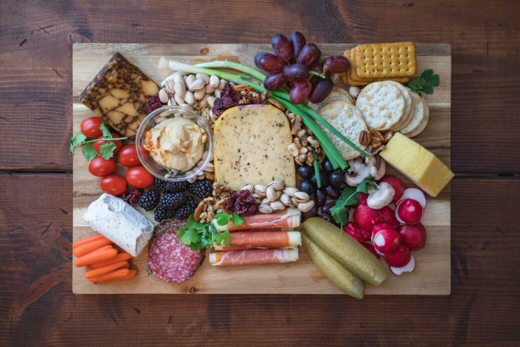 Creative meat and cheese board 